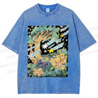 Unisex Stars in Garden Printed Washed Tee