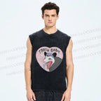 Unisex Funny Opossum Trash Baby Printed Washed Tank Top