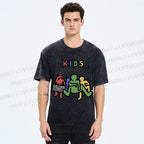 Unisex Kids Printed Washed Tee