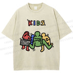 Unisex Kids Printed Washed Tee