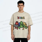 Unisex Kids Printed Washed Tee