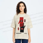 Unisex Bauhaus Art Hands Eyes Printed Washed Tee