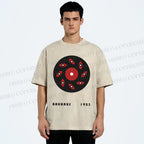 Unisex Bauhaus Art Eyes Printed Washed Tee