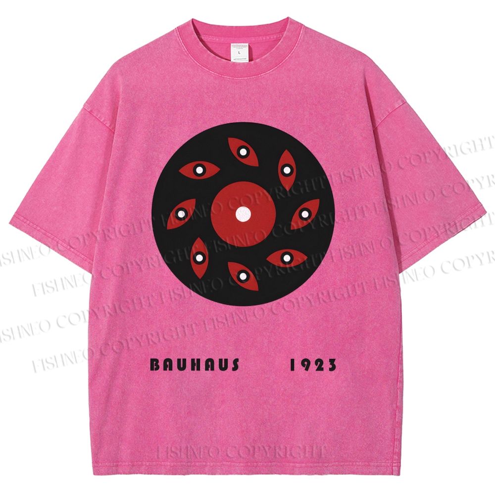 Unisex Bauhaus Art Eyes Printed Washed Tee