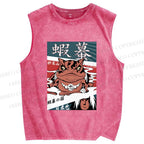 Unisex Gamabunta Printed Washed Tank Top