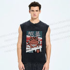 Unisex Gamabunta Printed Washed Tank Top