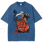Unisex Jiraiya Gamabunta Printed Washed Tee