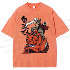 Unisex Jiraiya Gamabunta Printed Washed Tee