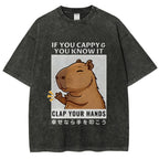Capybara Vintage Wash Japanese Design T-Shirt