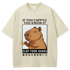 Capybara Vintage Wash Japanese Design T-Shirt