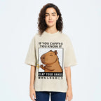 Capybara Vintage Wash Japanese Design T-Shirt