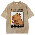 Capybara Vintage Wash Japanese Design T-Shirt