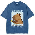 Capybara Vintage Wash Japanese Design T-Shirt