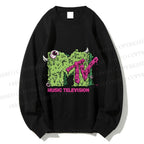 Unisex MUSIC TELEVISION Monster Printed Sweatshirt