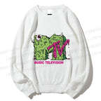 Unisex MUSIC TELEVISION Monster Printed Sweatshirt