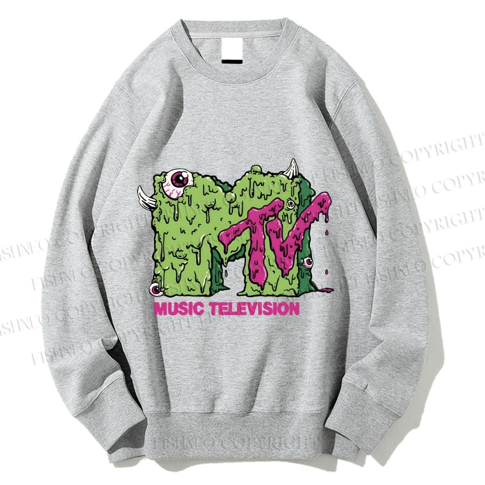 Unisex MUSIC TELEVISION Monster Printed Sweatshirt