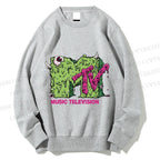 Unisex MUSIC TELEVISION Monster Printed Sweatshirt