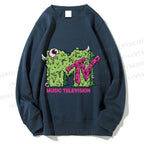 Unisex MUSIC TELEVISION Monster Printed Sweatshirt