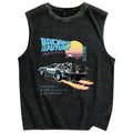 Back to the Future Kanji Vintage Distressed Washed Tank Top