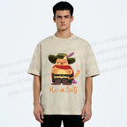 Unisex Cowboy Cat Pussy in Booty Printed Washed Tee