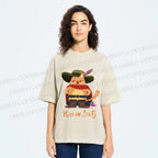 Unisex Cowboy Cat Pussy in Booty Printed Washed Tee