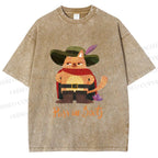 Unisex Cowboy Cat Pussy in Booty Printed Washed Tee