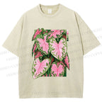 Unisex Caladium Printed Washed Tee