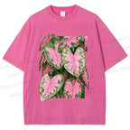 Unisex Caladium Printed Washed Tee