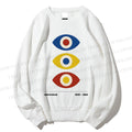 Unisex Bauhaus Geometric Eyes Printed Sweatshirt