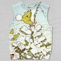 Unisex Snow Frog Printed Tank Top