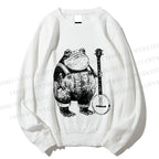 Unisex Vintage Frog Printed Sweatshirt