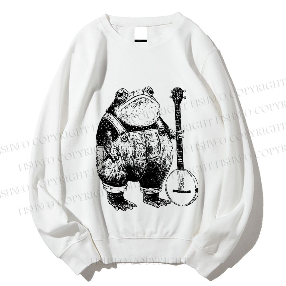 Unisex Vintage Frog Printed Sweatshirt