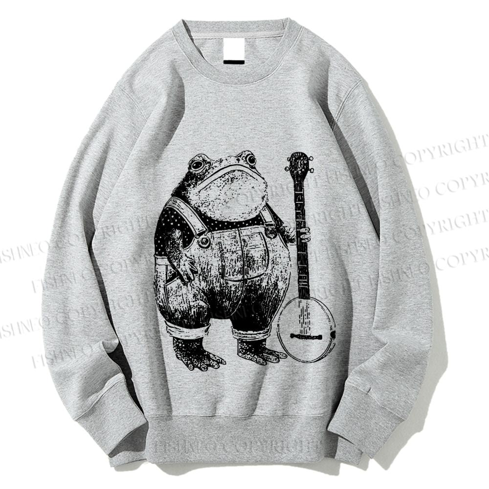 Unisex Vintage Frog Printed Sweatshirt