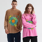 Frog Natural Melody Art Record Washed Sweatshirt
