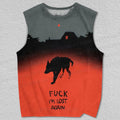 Unisex Lonely Wolf Lost Again Printed Tank Top