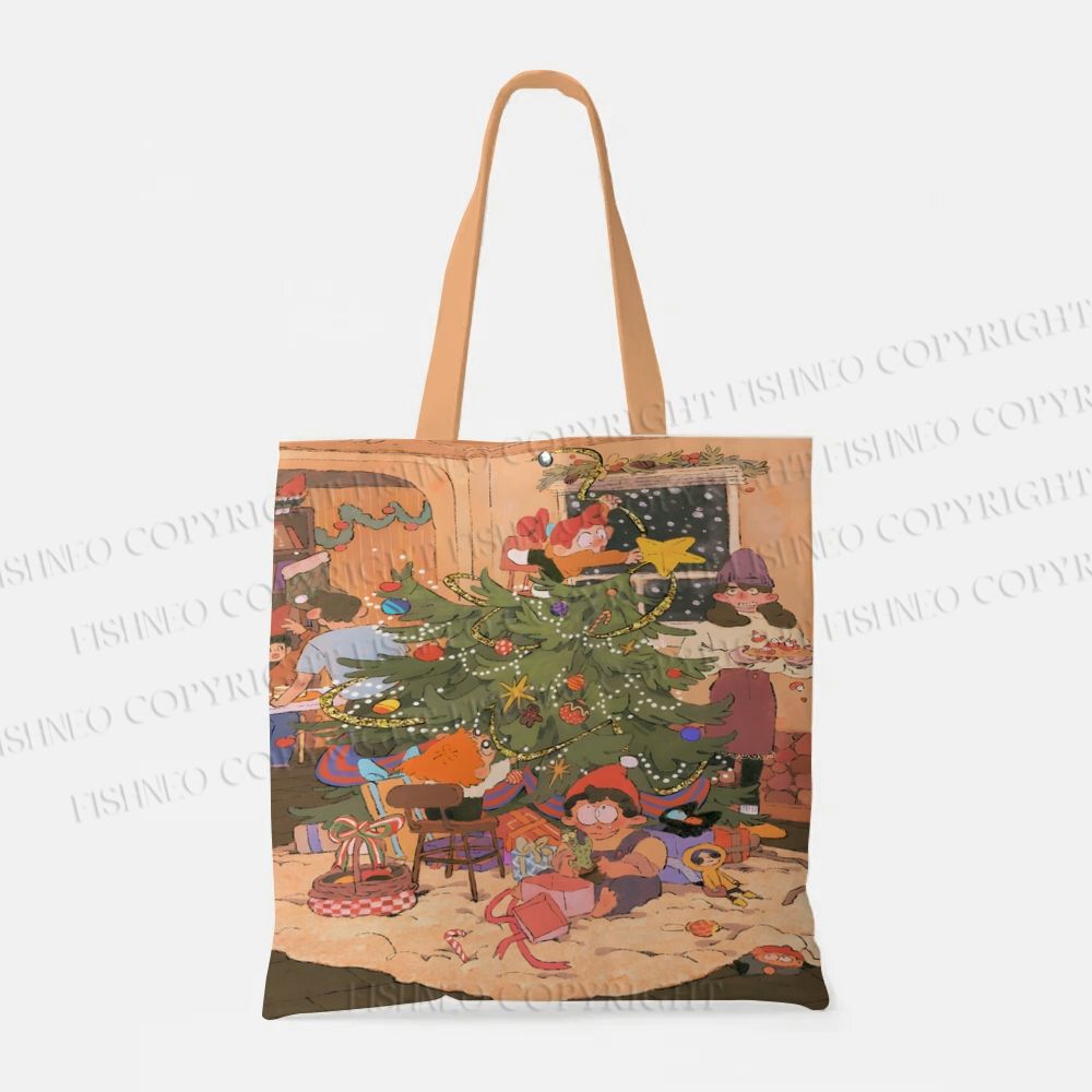 Christmas Tree Printed Tote Bag