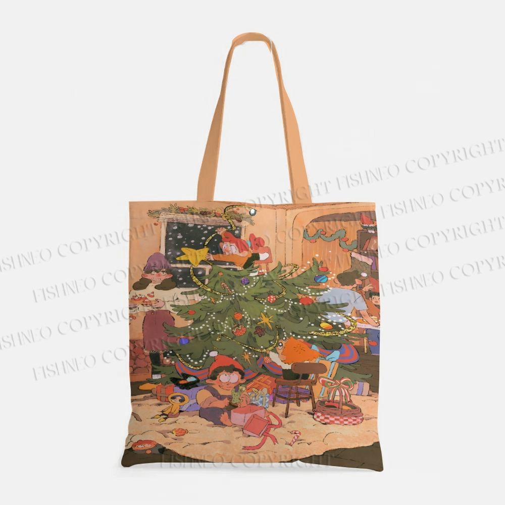 Christmas Tree Printed Tote Bag