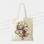 Vintage Japanese Frog Printed Tote Bag