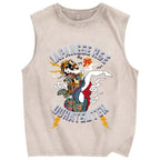 Japanese R&E Dohatsuten Anime Artwork Vintage Distressed Washed Tank Top