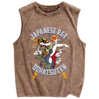 Japanese R&E Dohatsuten Anime Artwork Vintage Distressed Washed Tank Top