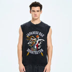 Japanese R&E Dohatsuten Anime Artwork Vintage Distressed Washed Tank Top