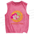 Unisex Opossum Banana Peel Printed Washed Tank Top