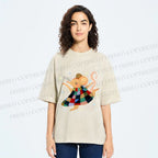 Unisex Rat Dancing Printed Washed Tee