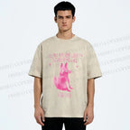 Unisex Stop Being That Kind Child Wolf Printed Washed Tee