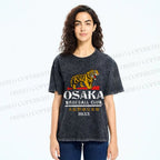 Unisex Osaka Tigers Vintage Printed Washed Tee