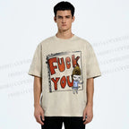 Unisex Fuck You Yoshitomo Nara Printed Washed Tee