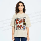 Unisex Fuck You Yoshitomo Nara Printed Washed Tee