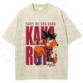 Unisex Son Goku Printed Washed Tee