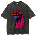 Unisex Neon Roar Vintage Printed Washed Tee