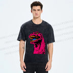 Unisex Neon Roar Vintage Printed Washed Tee
